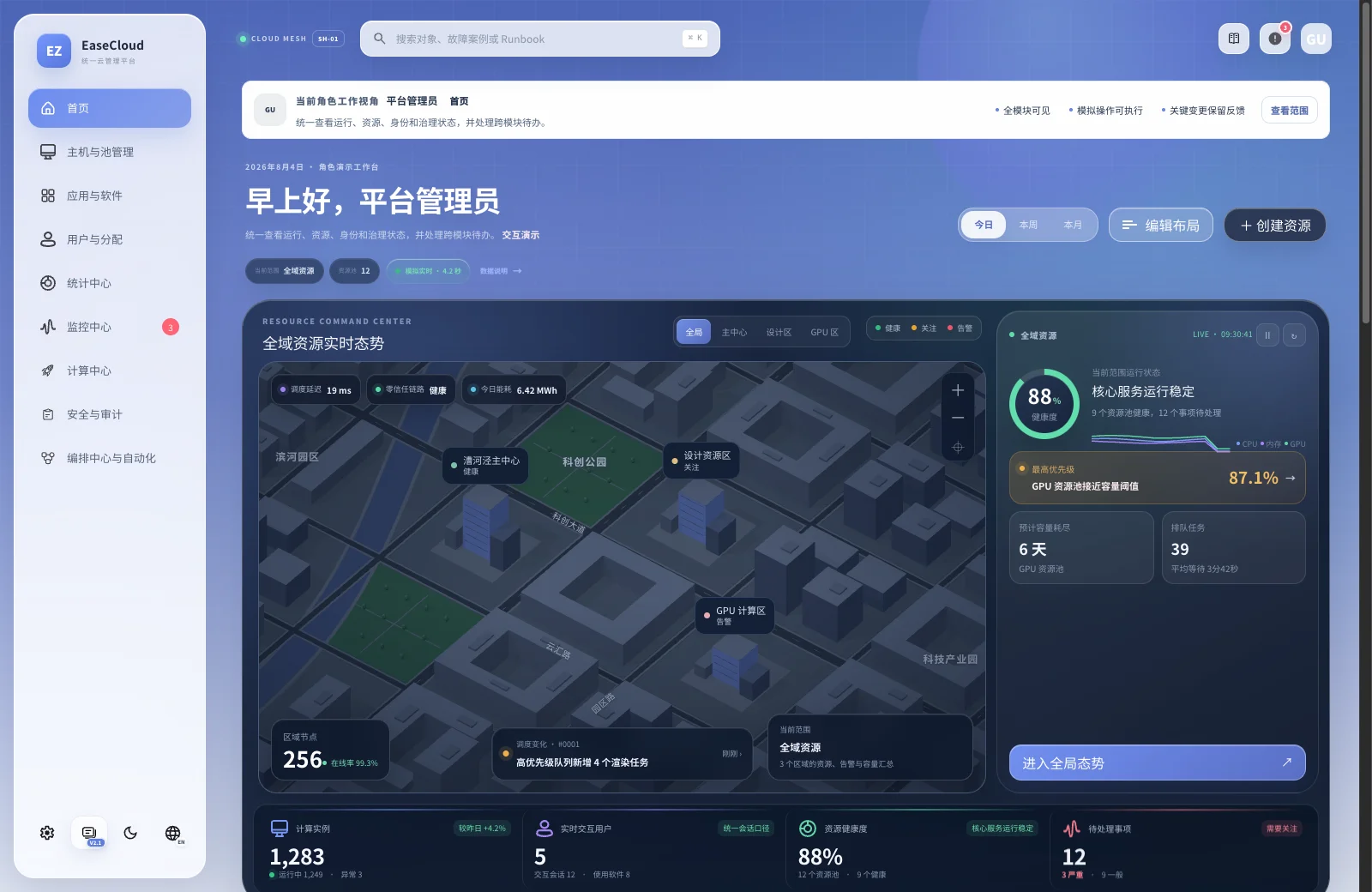后台管理系统的实际演示界面
